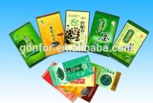 plastic quad bags for tea bags/ three side seal bags