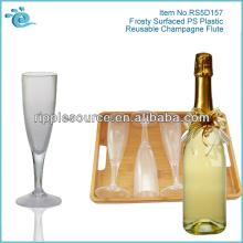 Frosty Surfaced PS Plastic Reusable Champagne Flute