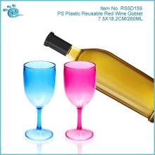 Classic Style PS Plastic Reusable Red Wine Goblet