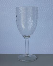 Embossed Clear Plastic Red Wine Cup