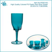 High Quality Colored PS Plastic Red Wine Goblet