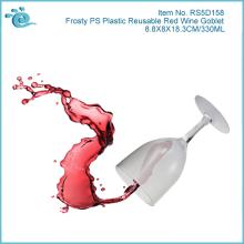 Frosty Surfaced PS Plastic Reusable Red Wine Goblet