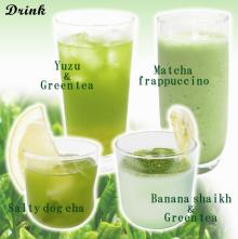 Healthy cold and hot japanese green tea powder for drinking