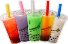 Flower blooming jasmine  tea /fruit  tea   drink s/ bubble   tea   drink s