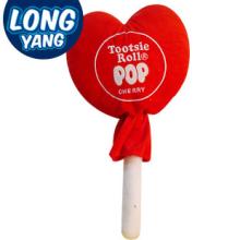 heart shaped plush lollipop