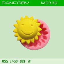 New funny design smile  sun ,  sun flower silicone fondant cake decorating mold