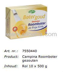 CAMPINA 500 gram UNSALTED BUTTER 82%, LACTIC (NIZO METHOD). ORIGIN: DUTCH / HOLLAND / NETHERLANDS