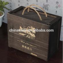 wooden box for red wine gift luxury appearance
