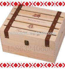 wedding luxury red  wine  wooden box popular  design 
