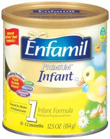 ENFAMIL PREMIUM Infant Formula Powder 1 Milk-Based W/Iron 12.5OZ CANISTER