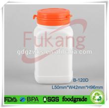 120cc HDPE plastic medicine bottle,PE chewing gum plastic jar/bottle with tamper proof cap