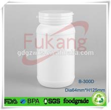 300cc HDPE chewing gum plastic bottle reliable factory,300ml PE plastic medicine white round bottle