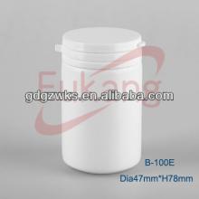 100cc round HDPE liquid medicine bottle chewing gum Bottle with easy-pulling lid for Medicine Suppli