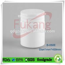 round chewing gum plastic jar,white candy jar with tamper proof lid,HDPE plastic chewing candy jar