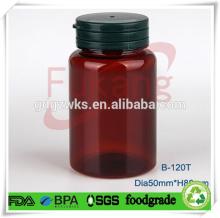 120ml small empty  candy  PET jars with tamper proof cap, plastic  chewing gum round container wholesale