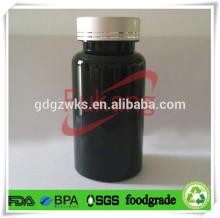 black plastic vitamin e liquid container,factory wholesale plastic medicine bottle,170cc PET plastic
