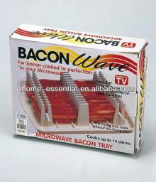 Plastic microwave bacon tray