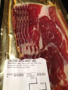 Spanish Iberico Bellota  Sliced   Ham 