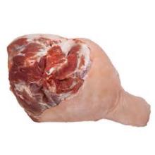 Pork leg, bone in, rind on, foot on