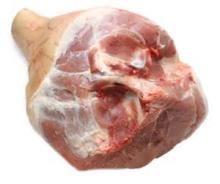 Frozen Pork leg-Frozen bone in- Frozenround cut- with oyster piece (chump)