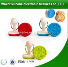 New  home  made custom cookie stamp silicone chock silicon cookie stamp for cake  decoration 