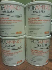 Puramino Enfamil Powdered Formula 4 Cans w/  DHA & ARA , 14.1oz