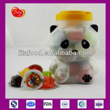 Popular Jelly Item of Assorted Fruit Jelly Snack in Panda Jar
