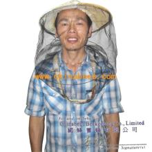 Beekeeping protective fiber beekeeper hat and veil