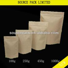 1kg Stand Up Kraft Paper Bag KRAFT PAPER Bags with Zipper
