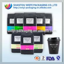 Fashionable aluminum foil tea bag/stand up tea bag with zipper/coffee tea bag