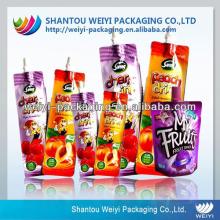 fruit juice pouches/coconut water pouch with spout