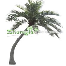 SJAZZY14803 decorative coconut tree , indoor &  outdoor  artificial coconut tree (bent trunk )