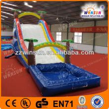 inflatable coconut water slide with small pool
