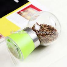 glass pepper grinder, glass black pepper grinder