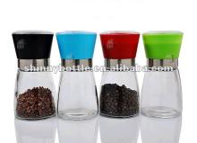 colorful lids  spice  bottle, black pepper mill