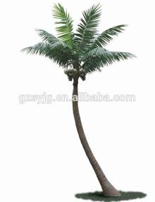 The simulation bending of coconut trees decoration for water theme park 5m6m7m artificail tropical p