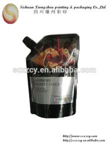 printing standup pouch with spout for chilli sauce