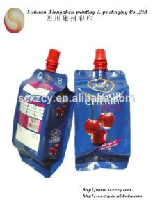 aluninum foil stand up pouch with spout for cheery nutrition water