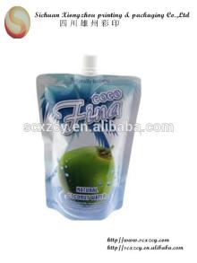 beautiful bottom gusset stand up spout pouches for coconut water