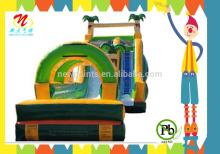 china Coconut trees theme cheap hippo inflatable water slide for kids and adults