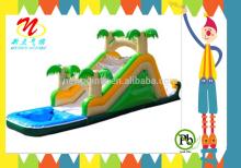 Coconut trees theme cheap inflatable water slide