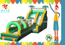 2014 china coconut trees longest hippo  inflatable  water  pool  slide for kids and adults