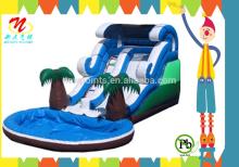 2014 newest coconut trees inflatable water  slide  for  kids  and adults