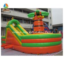 hot sale inflatable coconut tree slide combo,inflatable bounce slide combo