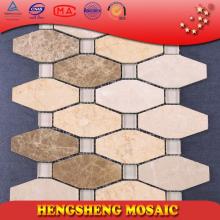 coconut shell tile Water Jet  Craft  Wall Paper North America Popular  Resin  Glass Moaic Tiles