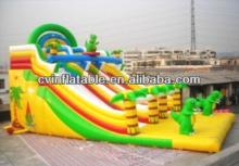 kids favourite high giant inflatable tropical coconut palm dinosaur water slide
