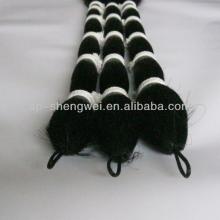 black horse hair extension hank