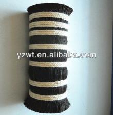 6-8" double drawn black dressed horse mane hair