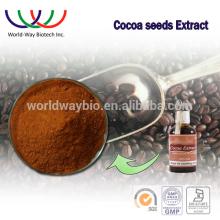 Hot sale HACCP FDA KOSHER China hunan changsha manufacturer pure theobroma cacao extract,cocoa bean