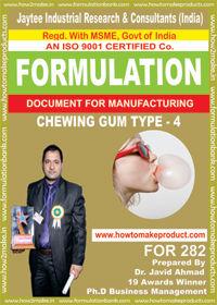 formula document for making CHEWING GUM TYPE-4